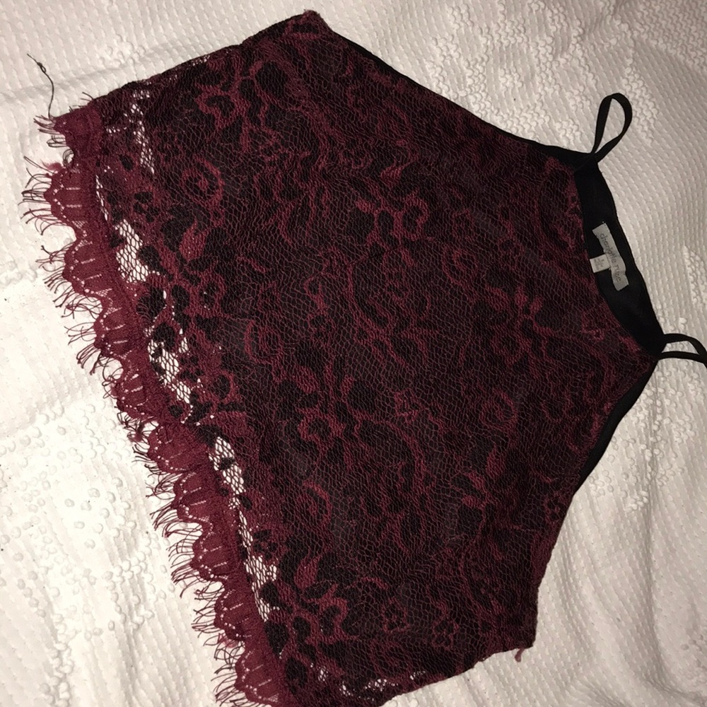 Burgundy crop top